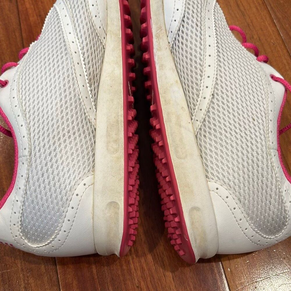 Adidas Women’s Golf Shoes White Pink Spikeless Golf Sneakers Size 8.5 - Picture 11 of 14